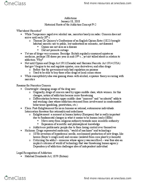 HLTHAGE 2L03 Lecture Notes - Lecture 5: Hypodermic Needle, Psychopathology, Medicalization thumbnail