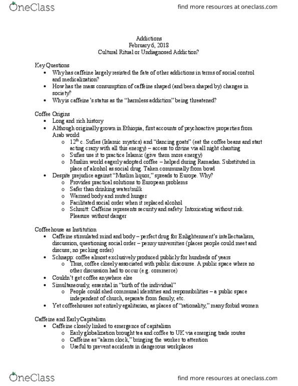 HLTHAGE 2L03 Lecture Notes - Lecture 10: A Public Space, English Coffeehouses In The 17Th And 18Th Centuries, Alarm Clock thumbnail