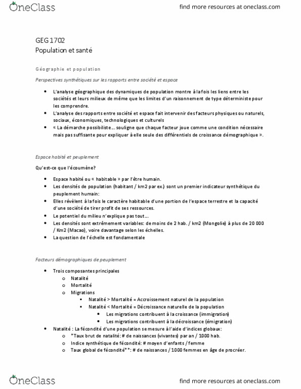 GEG 1702 Lecture Notes - Lecture 2: Le Potentiel, Dune, En Passant thumbnail