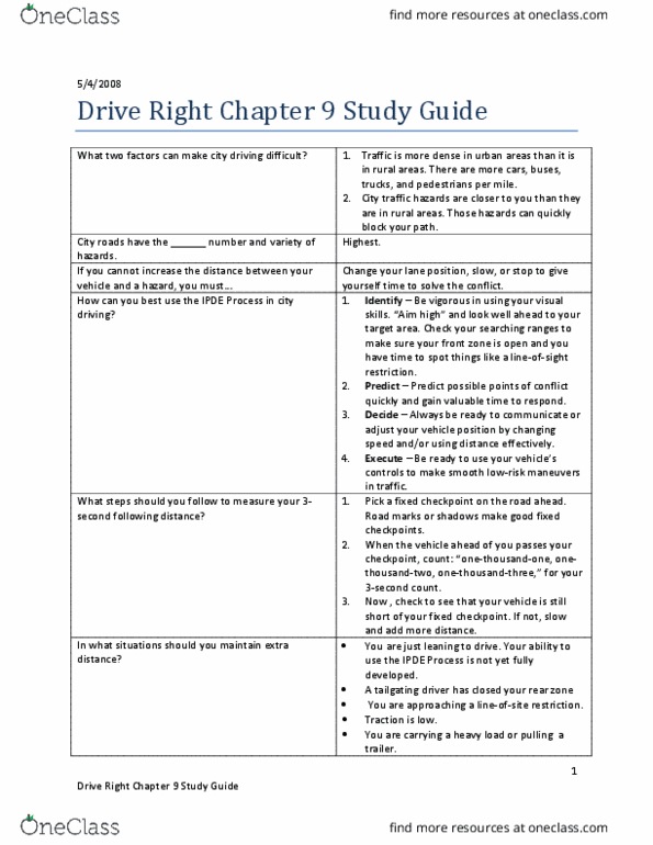 SS330 Lecture 6: Drive-Right-Chapter-9-Study-Guide thumbnail