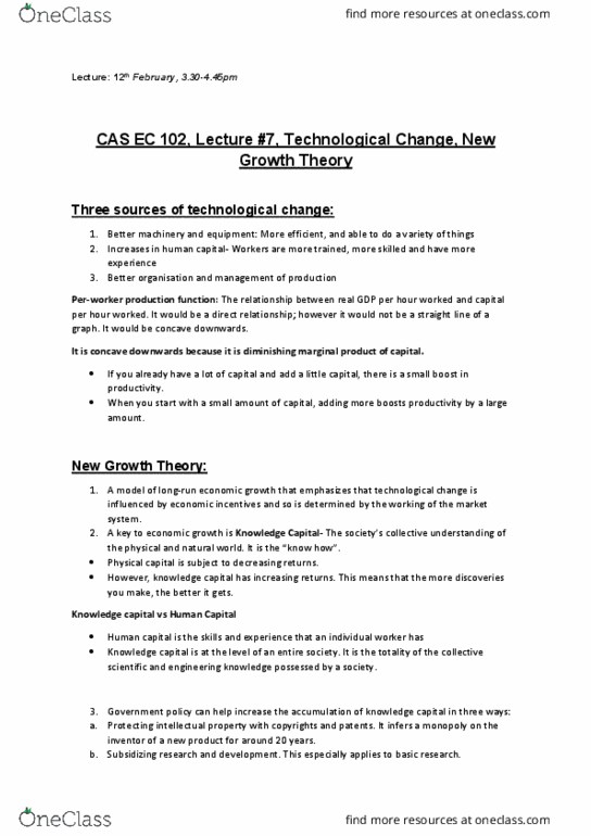CAS EC 102 Lecture 7: Technological change and the New Growth Theory thumbnail