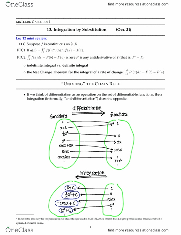 MAT 1320 Lecture Notes - Lecture 13: Antiderivative thumbnail