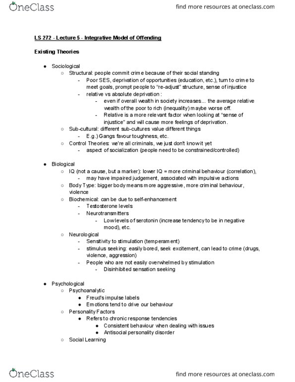 LS272 Lecture 5: Psychological Explanations of Crime thumbnail