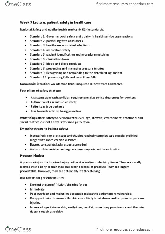 NURS1000 Lecture 7: Week 7 Lecture-patient safety in healthcare thumbnail