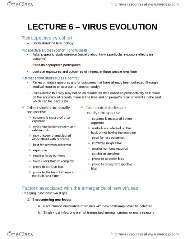 PATH 3610 Lecture Notes - Lecture 6: Social Inequality, Viral Evolution, Genetic Drift thumbnail