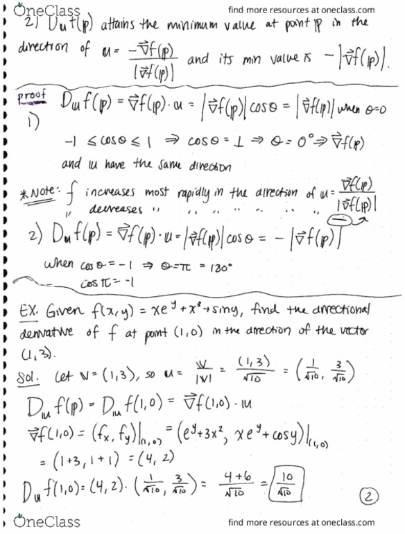 MATH 2321 Lecture Notes - Lecture 17: Directional Derivative, Unit Vector thumbnail