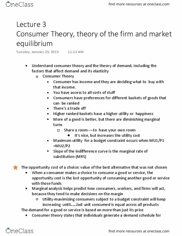 PB HLTH 126 Lecture Notes - Lecture 2: Consumer Choice, Budget Constraint, Marginal Cost thumbnail