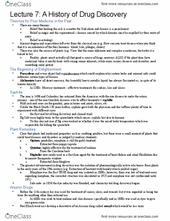 PCL102H1 Lecture 7: History of Drug Discovery thumbnail