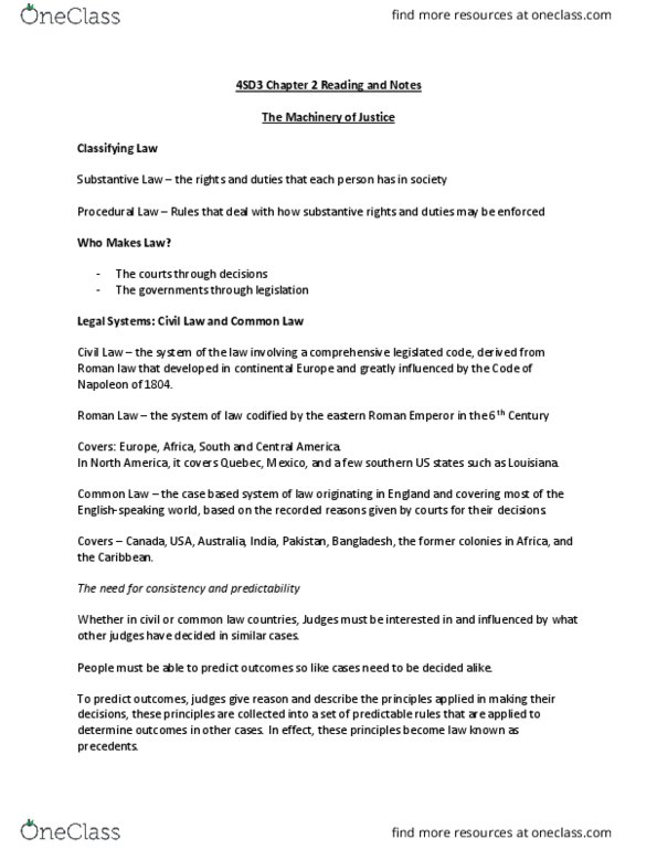 COMMERCE 4SD3 Chapter Notes - Chapter 2: Equitable Remedy, Alternative Dispute Resolution, Admissible Evidence thumbnail