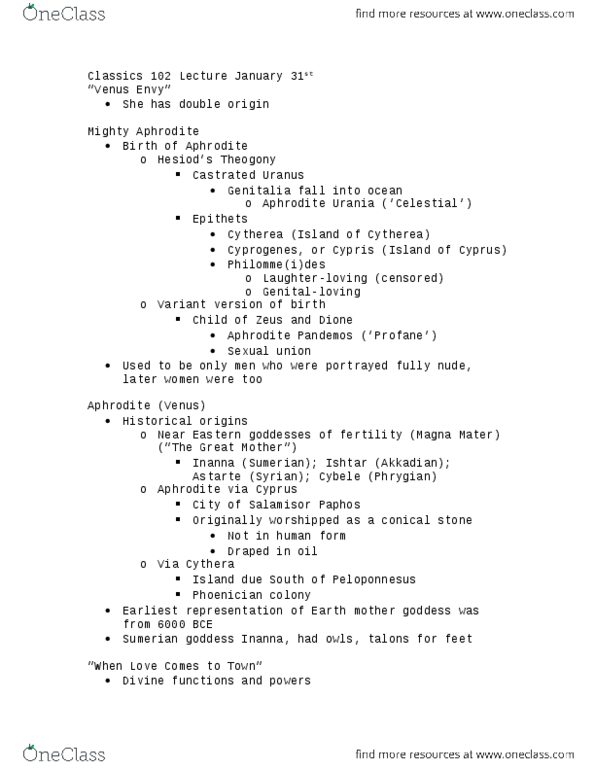 CLASS102 Lecture Notes - Sildenafil, Peloponnese, Aphrodite Pandemos thumbnail