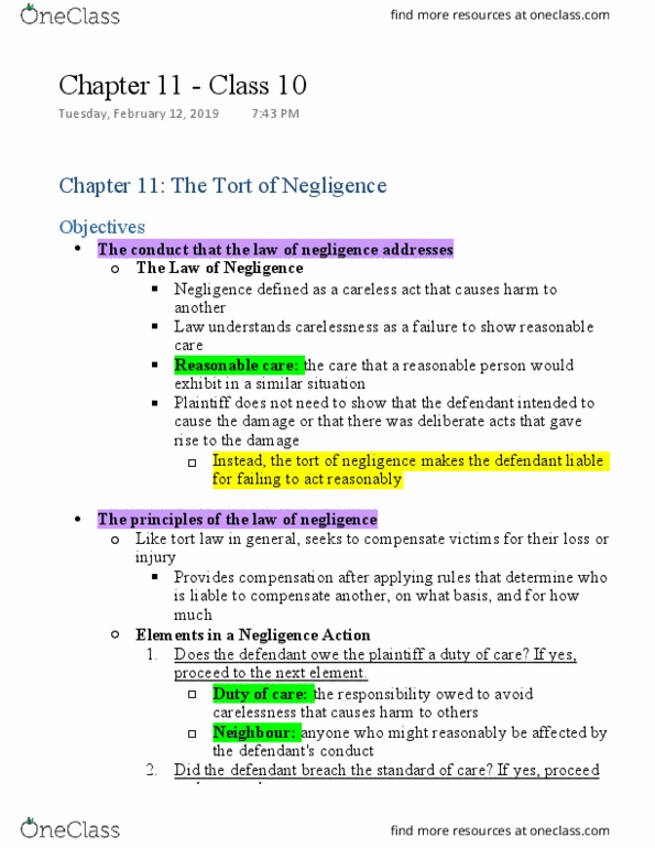 LS283 Chapter Notes - Chapter 11: Contributory Negligence thumbnail