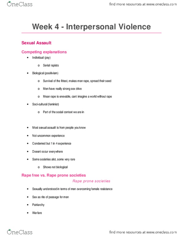 CRM 2307 Lecture Notes - Lecture 4: Humiliation, Empowered, Slutwalk thumbnail