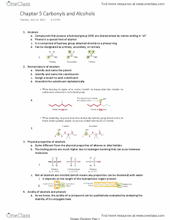 CHM 2210 Chapter Notes - Chapter 5: Haloform Reaction, Halogenation, Formal Charge thumbnail