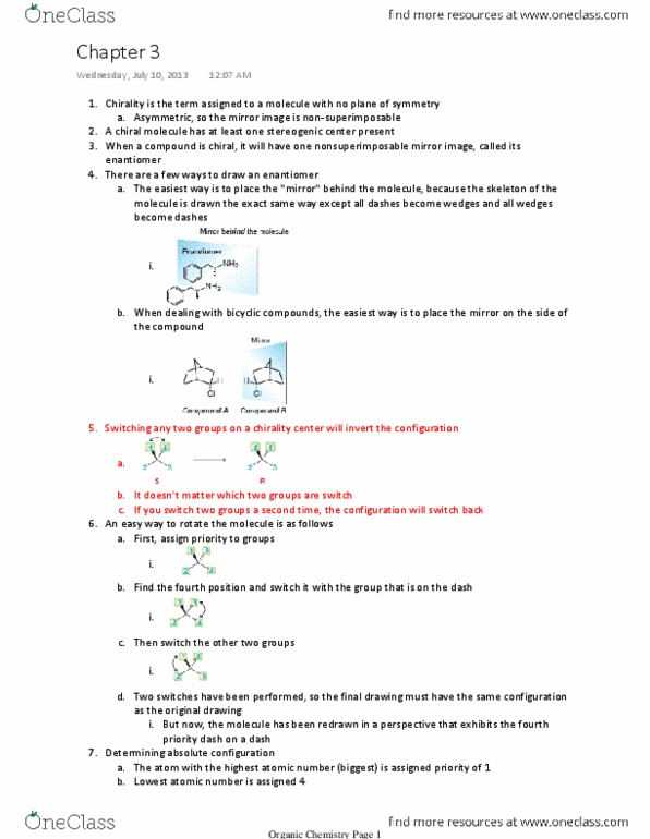 CHM 2210 Chapter Notes - Chapter 3: Steric Effects, Boiling Point, Protic Solvent thumbnail