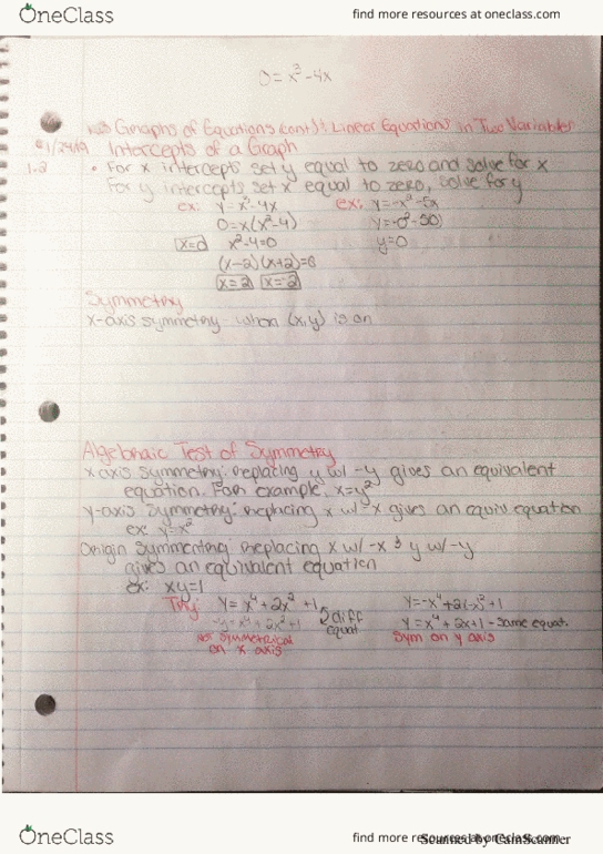 MATH 1060Q Lecture 2: MATH 1060Q Lecture 2 1.2 and 1.3 Graphs of Equations (cont.) and Linear Equations in Two Variables : New Doc 2019-02-15 09.29.211.2 cover image