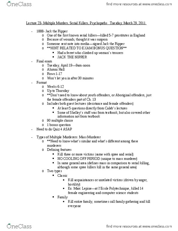 PSYC 2400 Lecture Notes - Necrophilia, Psychopathic Personality Inventory, Richway thumbnail