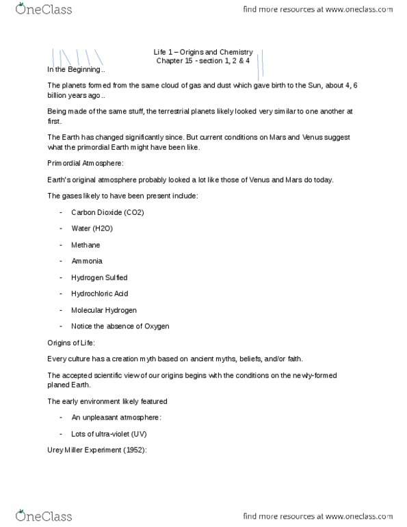 NATS 1840 Lecture Notes - Uracil, Lightning, Protein Production thumbnail