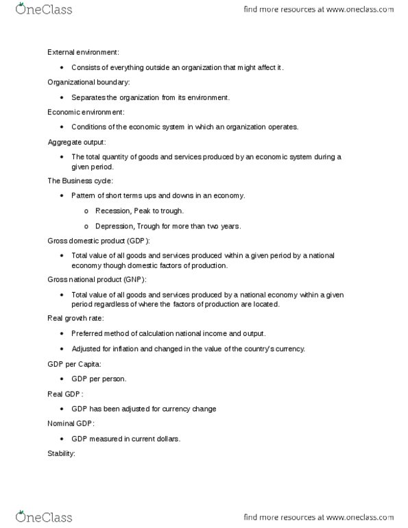 BUS 201 Chapter Notes - Chapter 2: Outsourcing, Deflation, Shareholder Rights Plan thumbnail