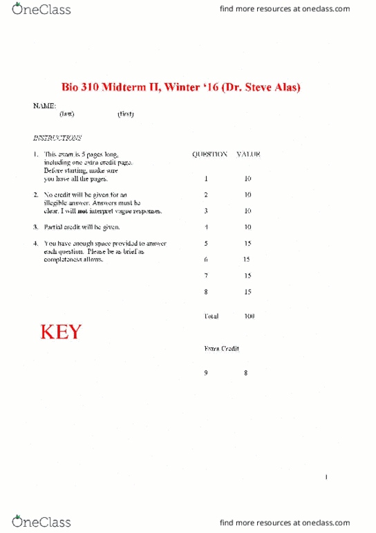 bio 310 assignment 2