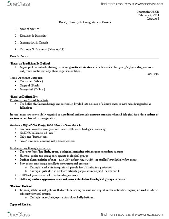 Geography 2410A/B Lecture Notes - Lecture 5: Total Fertility Rate, Radiation Protection, Caucasian Race thumbnail