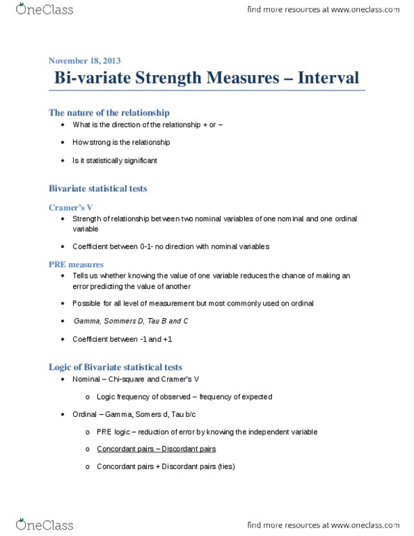 COMM 2002 Lecture Notes - Explained Variation, Ordinal Data thumbnail