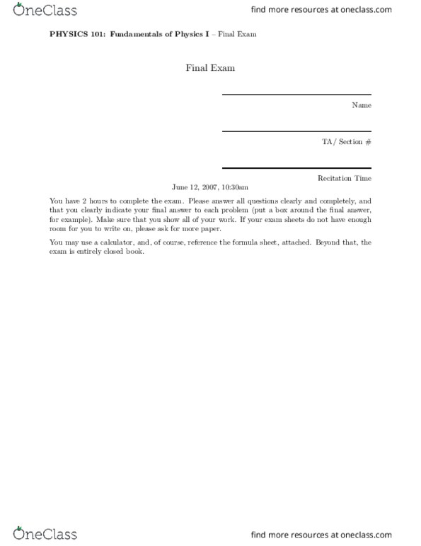 phys-101-final-phys-101-drexel-final-1-oneclass
