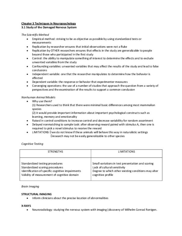 PSYB65H3 Chapter 3: Chapter 3 Techniques in Neuropsychology thumbnail