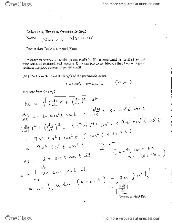MATH 221 Midterm: MATH 221 KSU answers Exam2f10 - OneClass