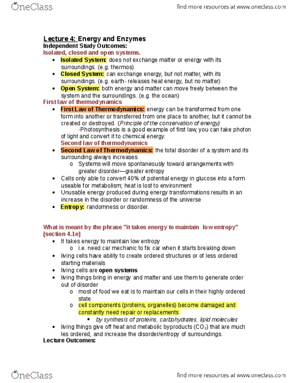 Biology 1002B Lecture Notes - Lecture 4: Telomerase Reverse Transcriptase, Hyperthermophile, Egg White thumbnail