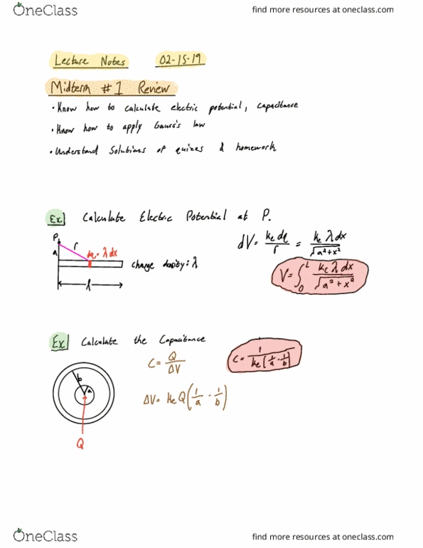 PHYSICS 1251 Lecture 18: Lecture Midterm Review thumbnail