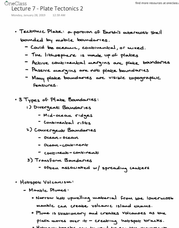 GEOL 107 Lecture 7: Plate Tectonics Part I thumbnail