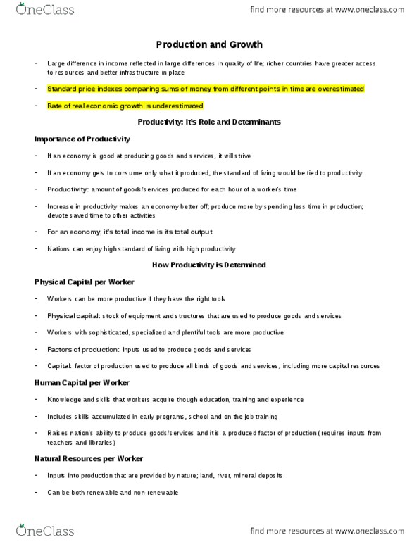 ECON 1010 Chapter Notes - Chapter 7: Human Capital Flight, Infant Industry Argument, Private Good thumbnail