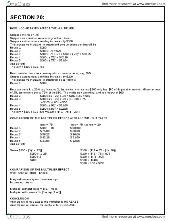 ECON 0110 Lecture Notes - Fiscal Multiplier, Parsec thumbnail