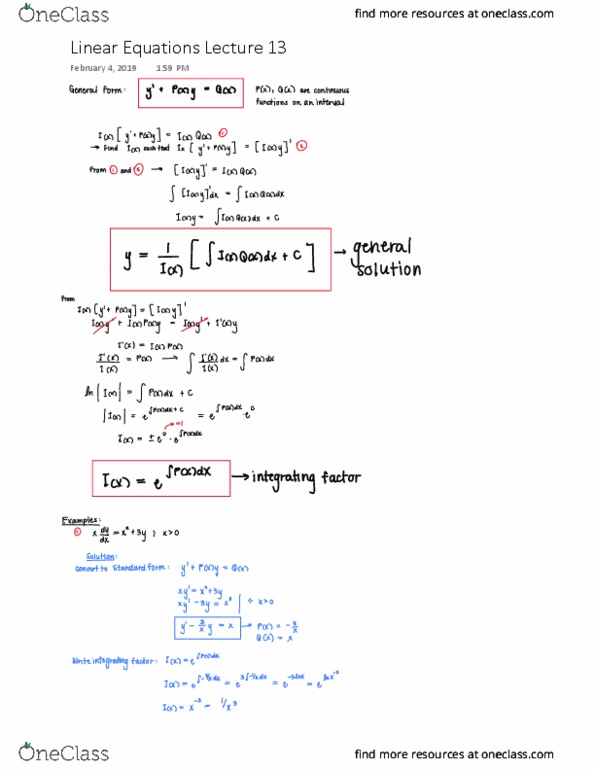 MATH101 Lecture 13: Linear Equations thumbnail