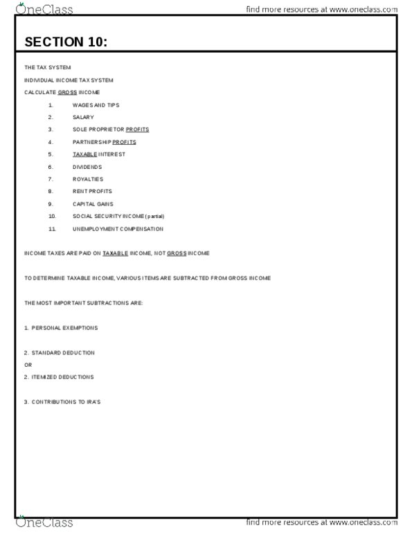 ECON 0110 Lecture Notes - Payroll Tax, Tax Competition, Taxable Income thumbnail