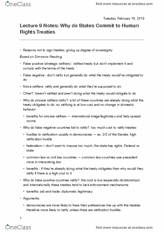 PSC 2367 Lecture 9: Why do States Commit to Human Rights Treaties thumbnail