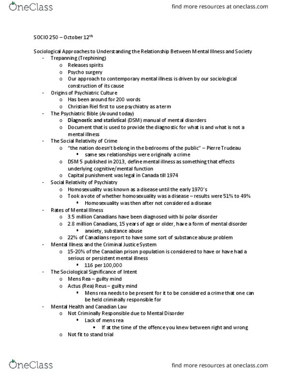 POLI 100 Lecture 5: SOCIO 250 – October 12th thumbnail