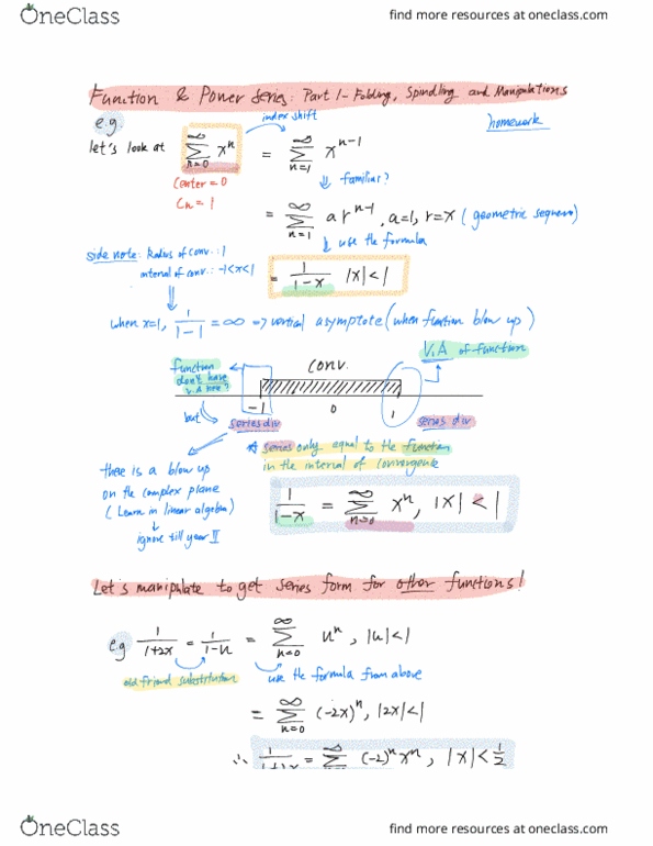 MATH 1ZB3 Lecture 11: 11.9 functions and power series thumbnail