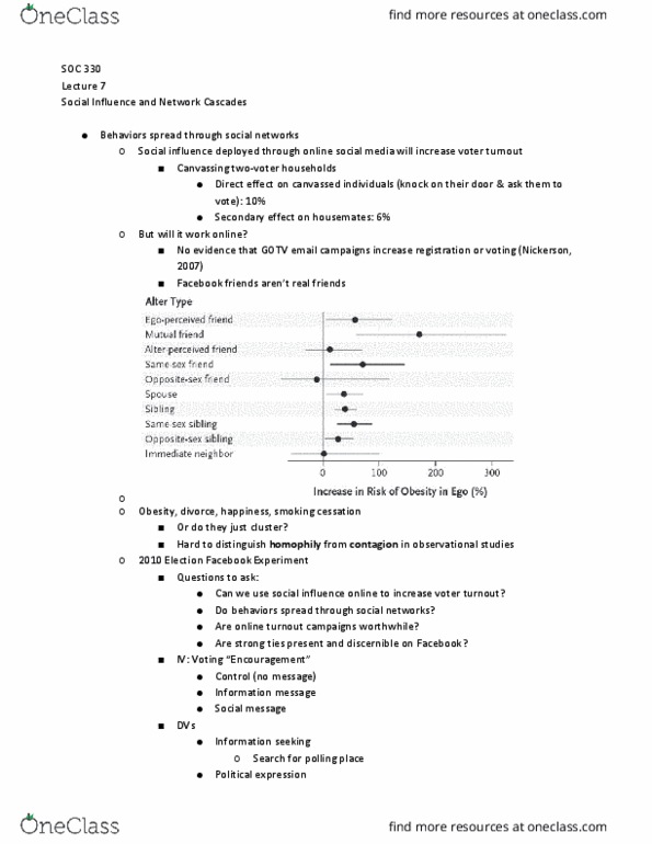 SOC 330 Lecture 7: Social Influence and Network Cascades thumbnail