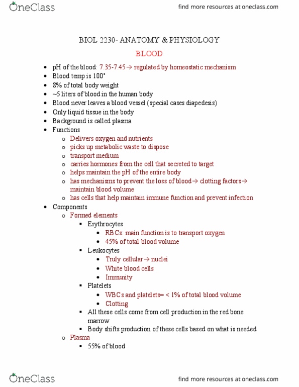 BIOL-2230 Lecture 1: blood thumbnail