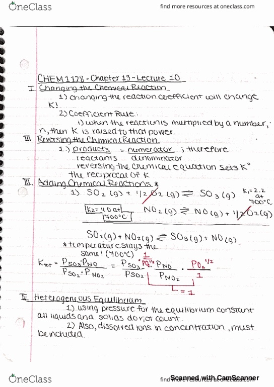 CHEM 1128Q Lecture 10: Chapter 13 Part 2; Fundamental Equilibrium Constants cover image