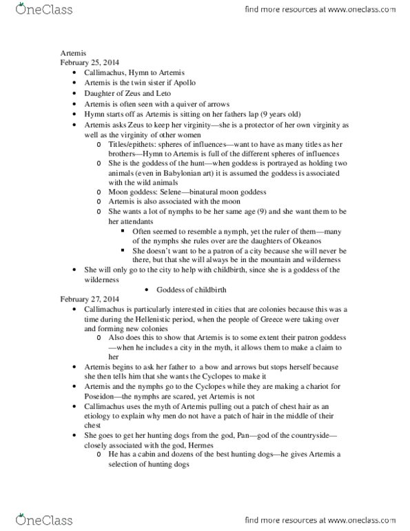 CLT-3370 Chapter Notes -Britomartis, Actaeon thumbnail