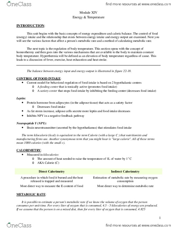 PHYL 1010Y Chapter Notes -Interleukin, Hypothermia, Headache thumbnail