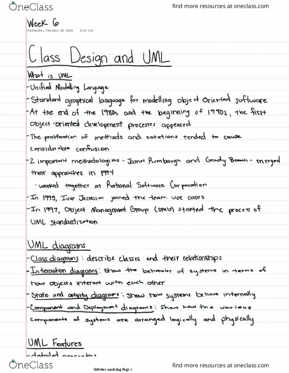 COMP 3700 Lecture Notes - Lecture 6: Modeling Language thumbnail