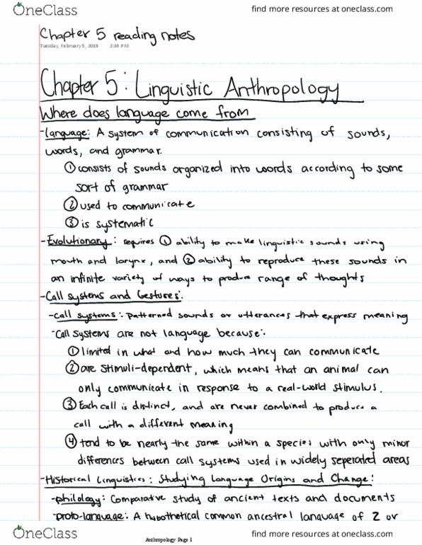 ANTH 1003 Chapter 5: Linguistic Anthropology thumbnail