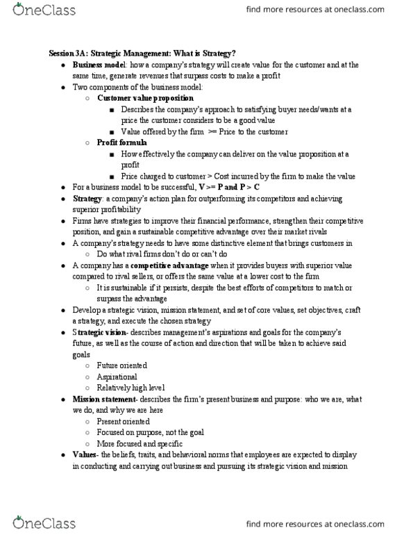 33:620:301 Lecture Notes - Lecture 3: Competitive Advantage, Determinacy thumbnail