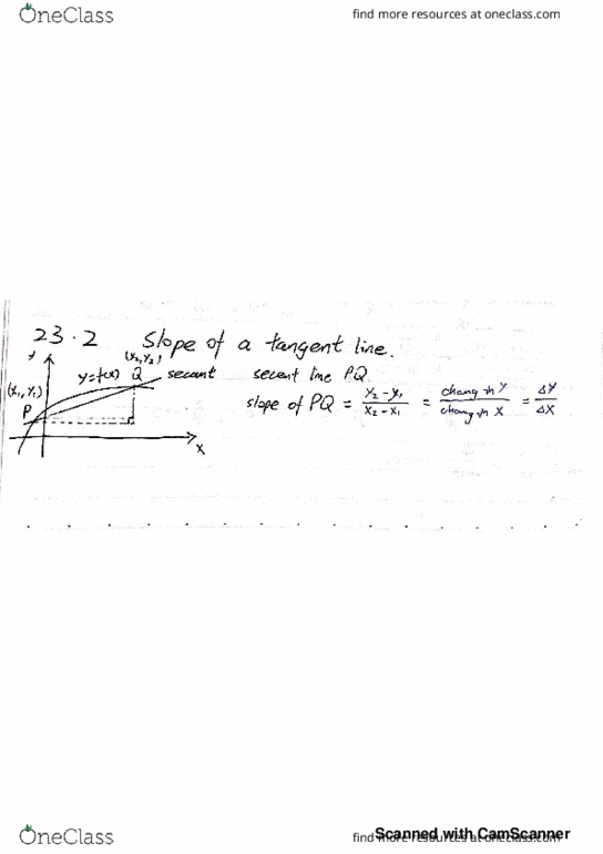 MATH-231 Lecture 3: MATH231-03-slope of a tangent line thumbnail