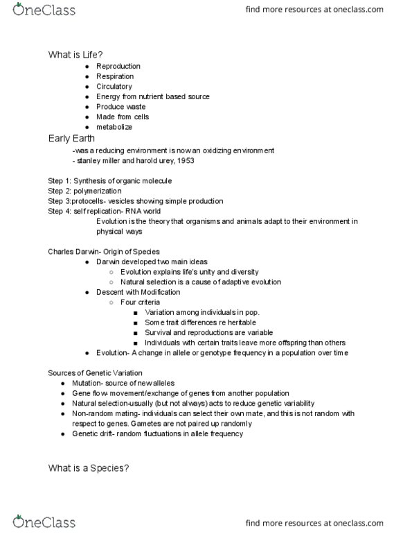 BISC208 Lecture 1: Chapter 1 and 3 thumbnail