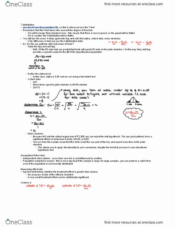 NEUR 2002 Lecture Notes - Lecture 11: Null Hypothesis, Statistical Hypothesis Testing thumbnail