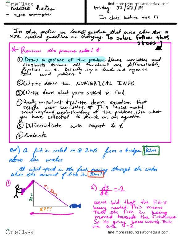 MAT 21A Lecture 21: Another Related Rates Example cover image
